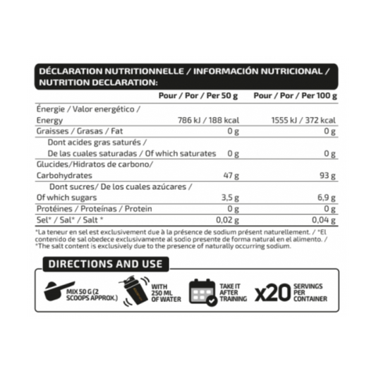 PURE MALTODEXTRINE 1KG - iO.GENIX | Carbohidrato de Alto Índice Glucémico