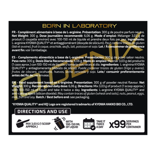 ARGININE KYOWA QUALITY® 300G - iO.GENIX | Aminoácido Puro
