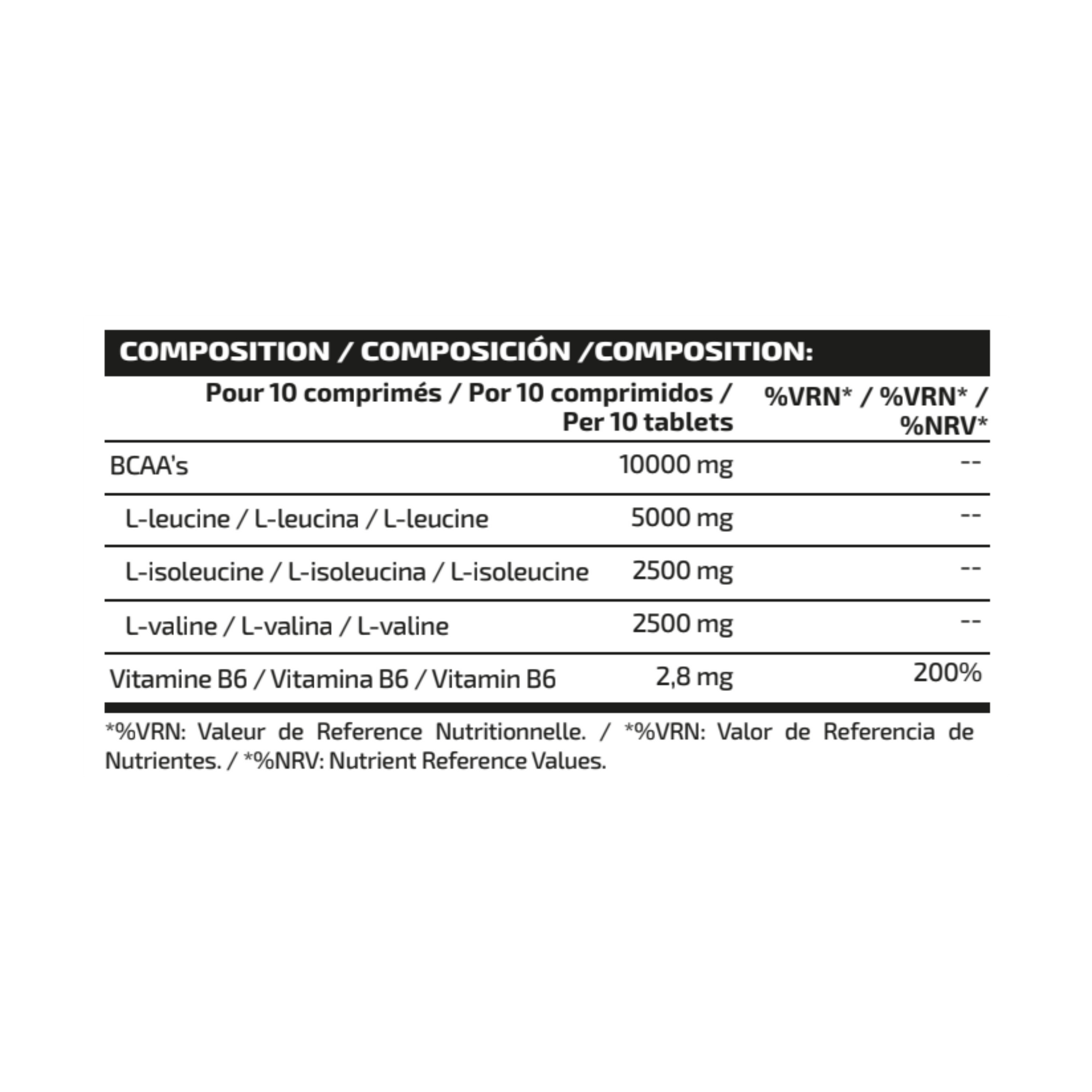 BCAA'S PRO 2:1:1 (300 COMPRIMIDOS) - iO.GENIX | Aminoácidos Ramificados con Vitamina B6