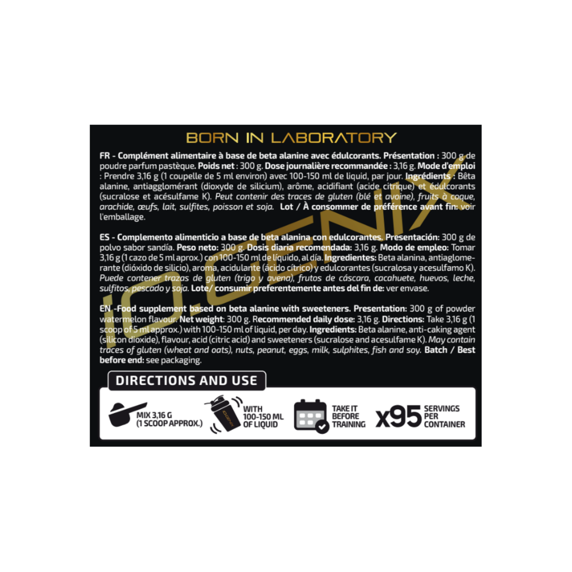 BETALANINE 300G - iO.GENIX | Potenciador de Carnosina Muscular