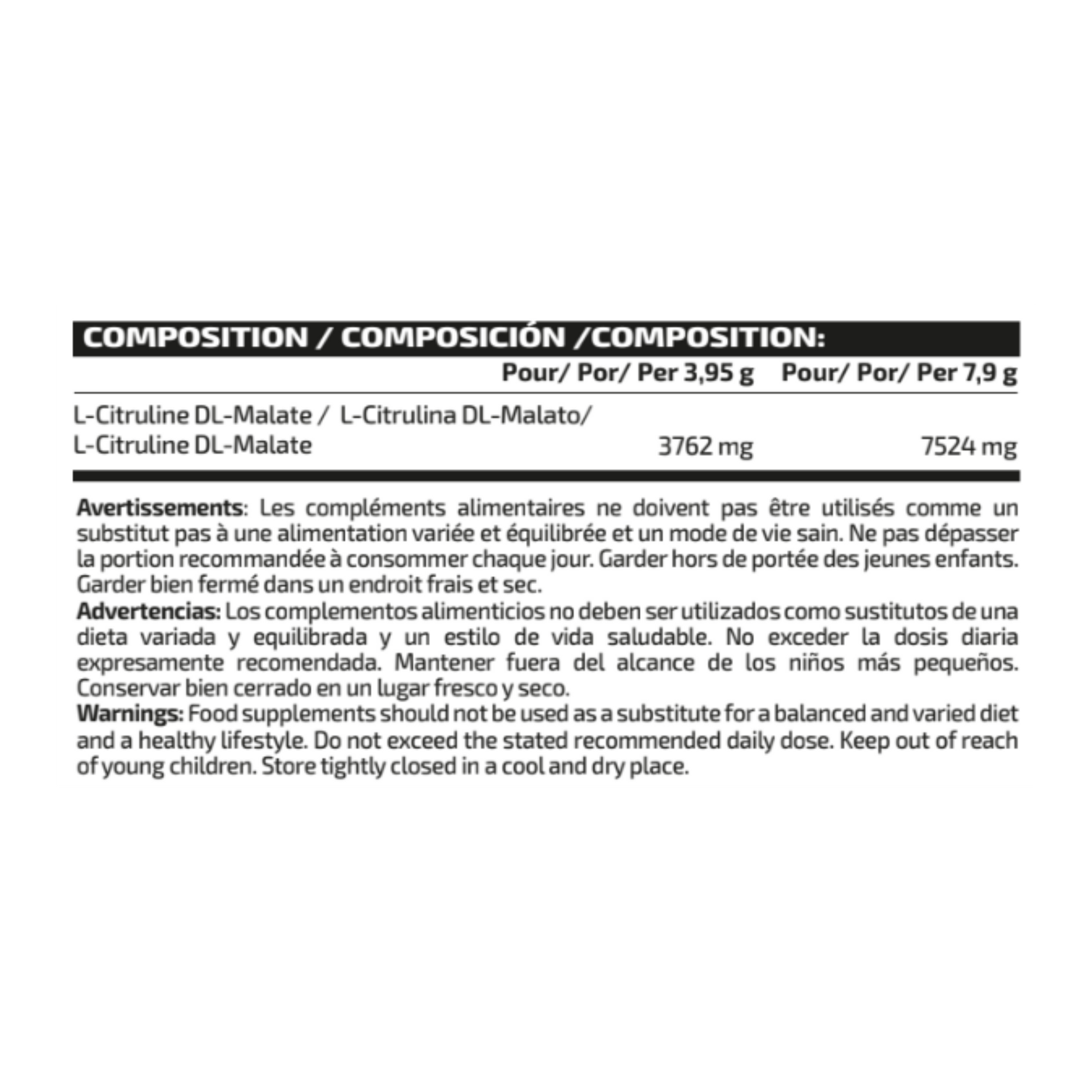 CITRULLINE MALATE 300G - iO.GENIX | Precursor de Óxido Nítrico de Máxima Pureza