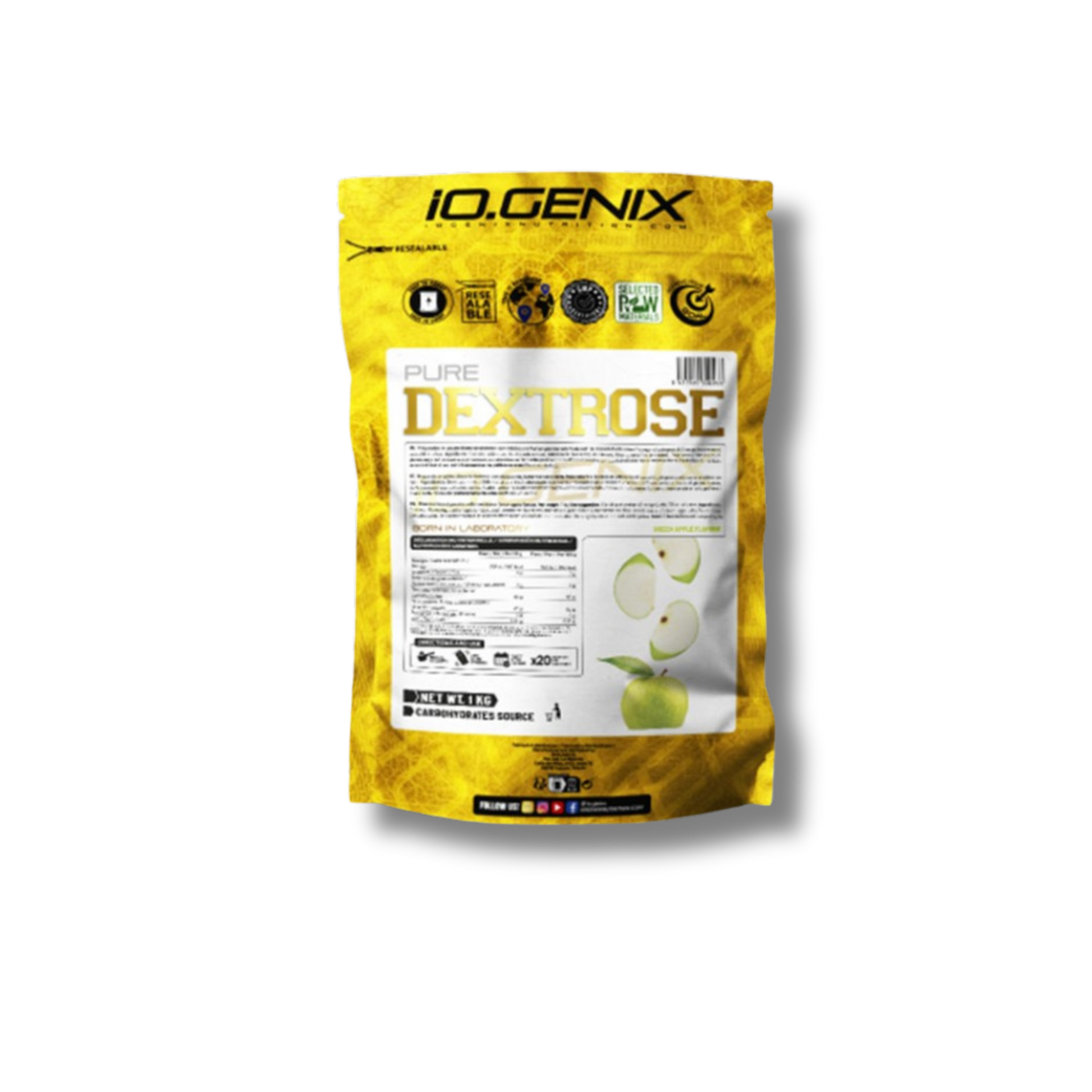 PURE DEXTROSE 1KG - iO.GENIX | Monosacárido de Energía Inmediata