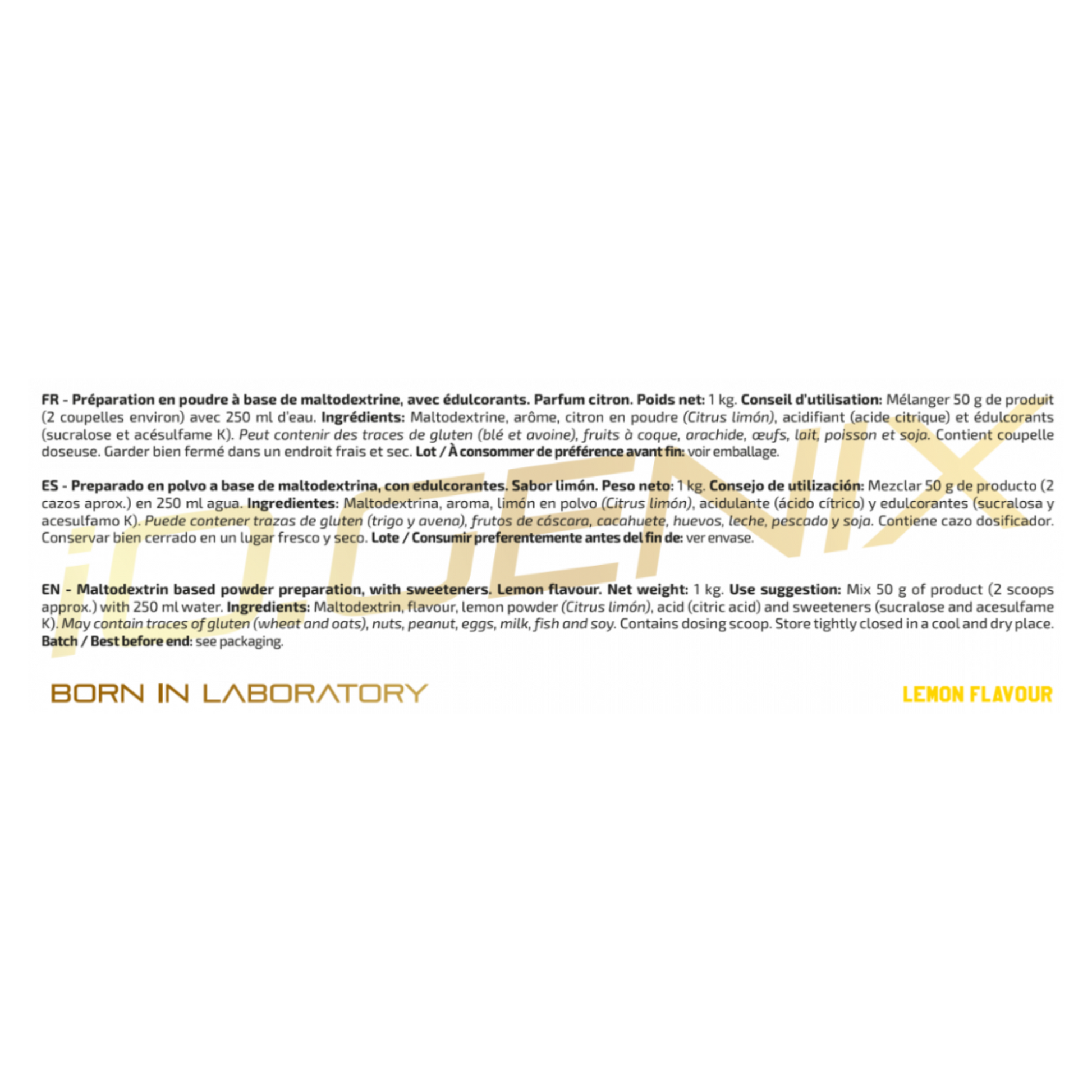 PURE MALTODEXTRINE 1KG - iO.GENIX | Carbohidrato de Alto Índice Glucémico