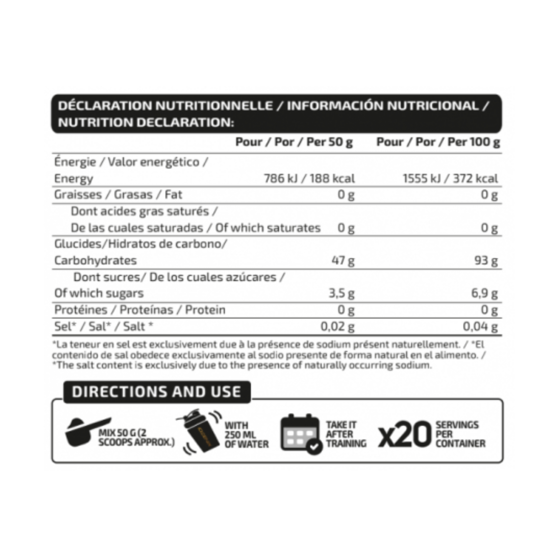 PURE MALTODEXTRINE 1KG - iO.GENIX | Carbohidrato de Alto Índice Glucémico