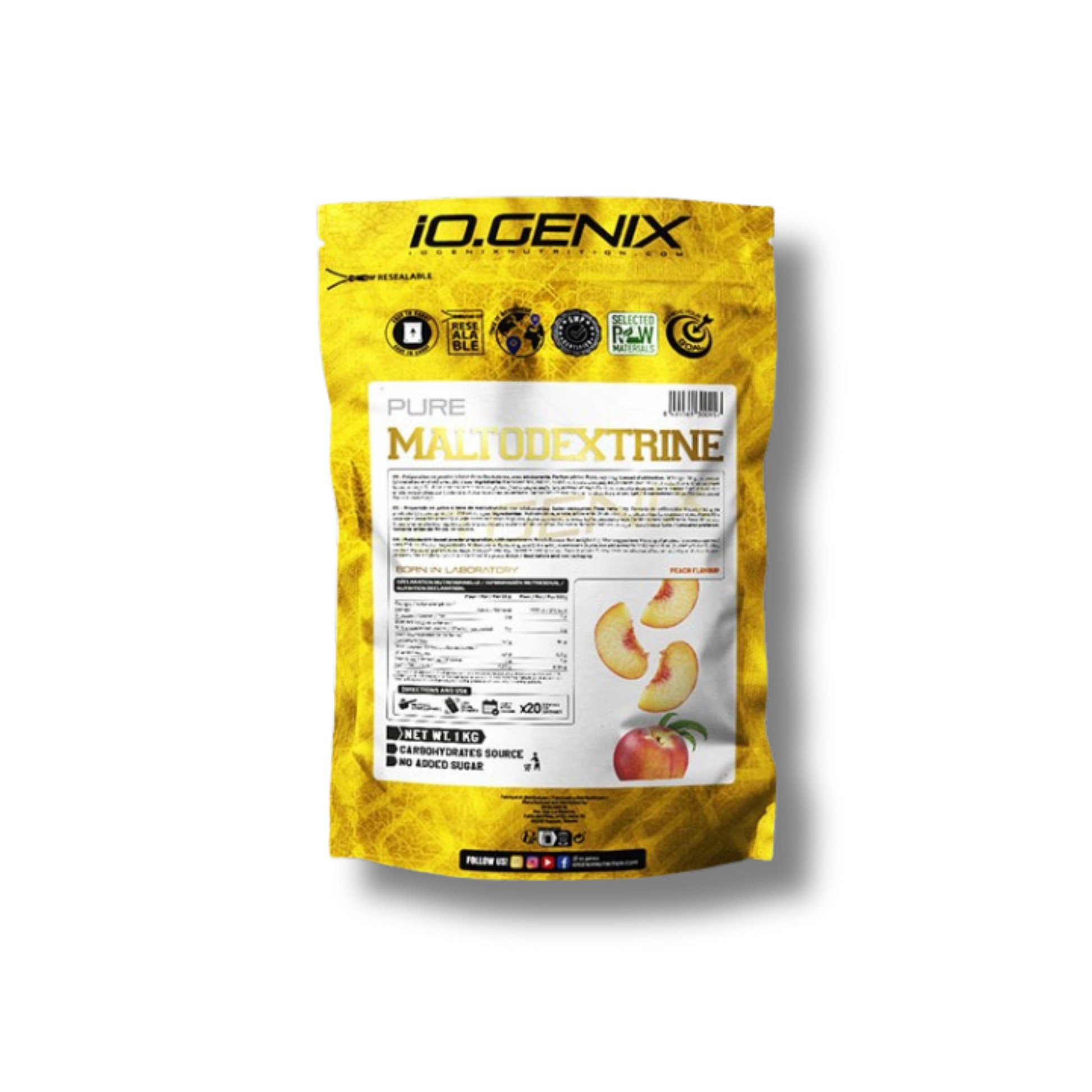 PURE MALTODEXTRINE 1KG - iO.GENIX | Carbohidrato de Alto Índice Glucémico