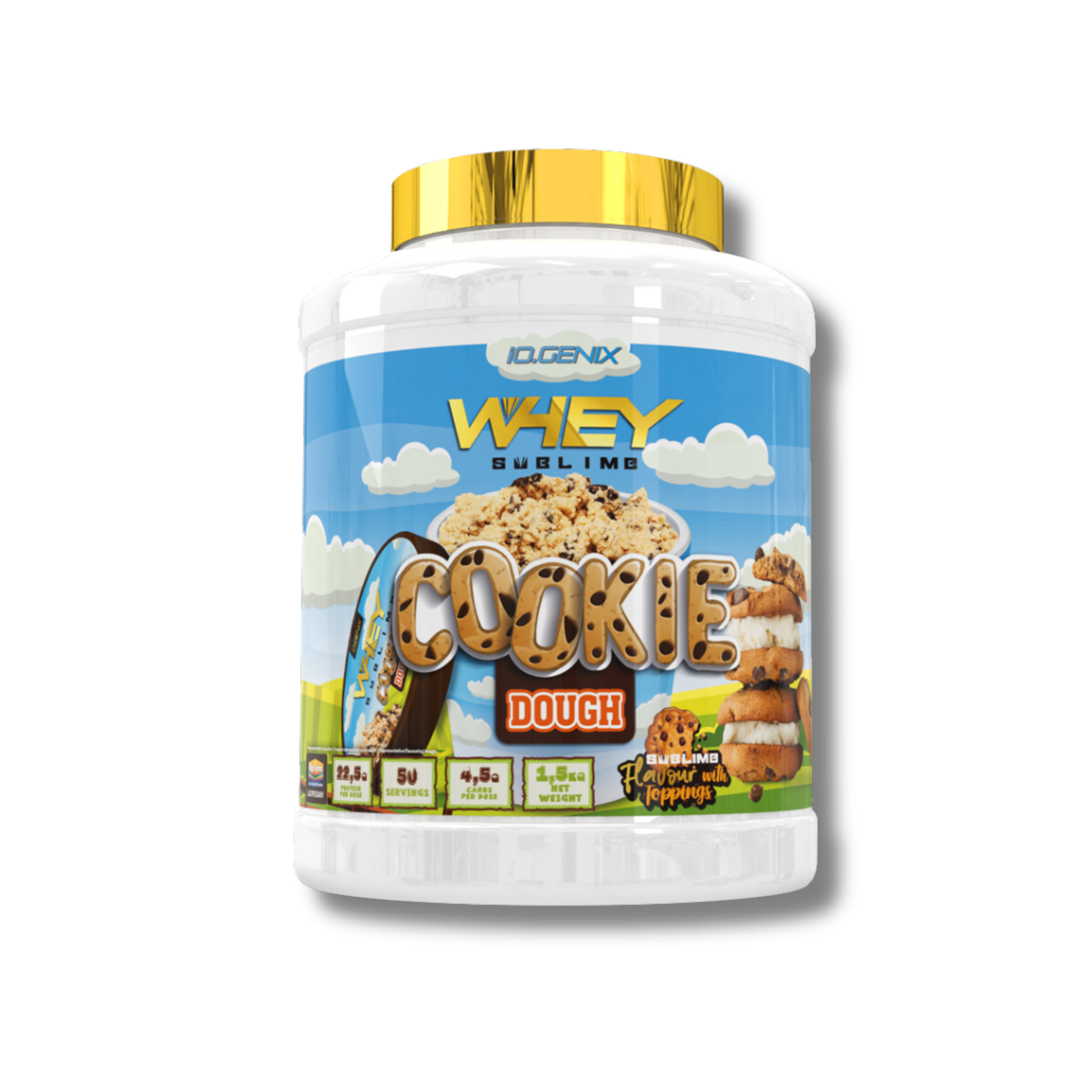 WHEY SUBLIME 1,5KG - iO.GENIX  Concentrado de Suero con DigeZyme®